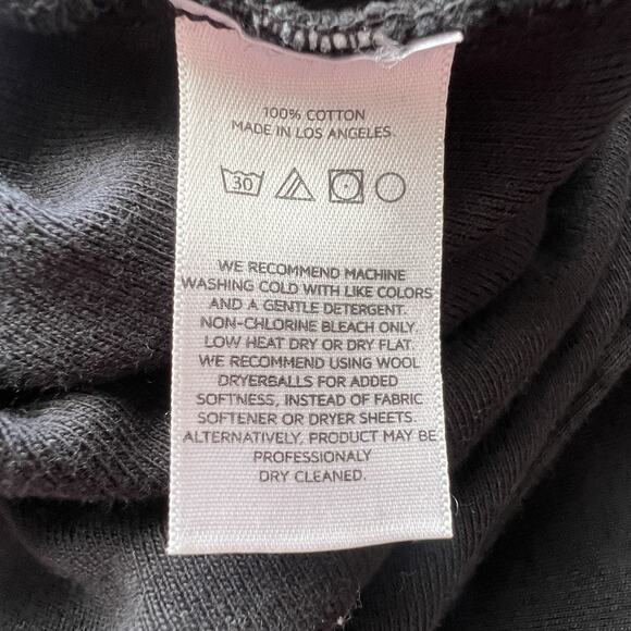 GRP1 knit Black dress 100% Cotton Lagenlook Made in Los Angeles USA Medium Ad9 - Picture 5 of 6